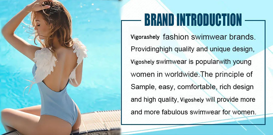 AMEHE Solid Color High-Waist Push-Up Bikini Swimsuit