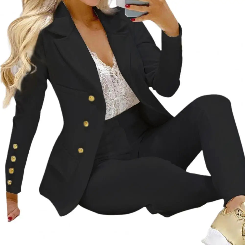 AMEHE Women’s 2-Piece Office Work Suit – Cardigan & Pants