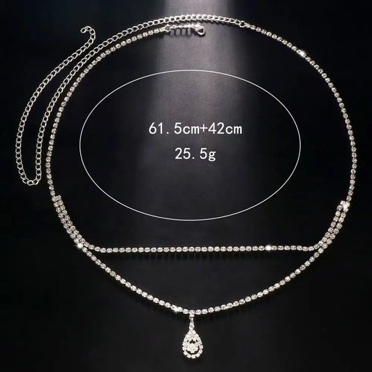 Fashion Rhinestone Body Chain Jewelry – Waist & Body Accessory