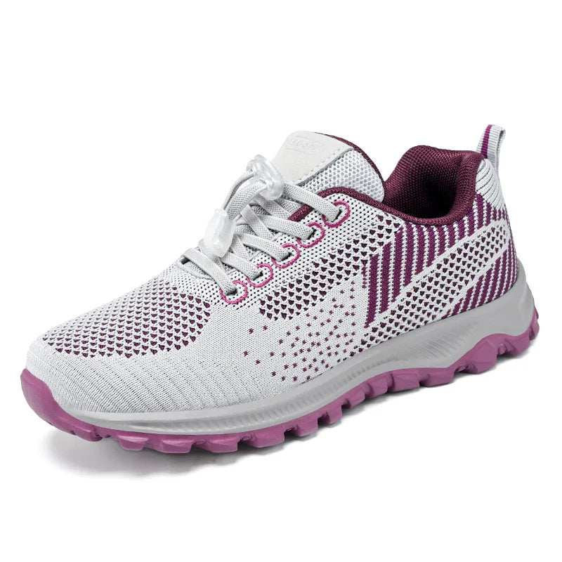 Women’s Platform Lace-Up Sneakers – Casual Running & Vulcanized Shoes
