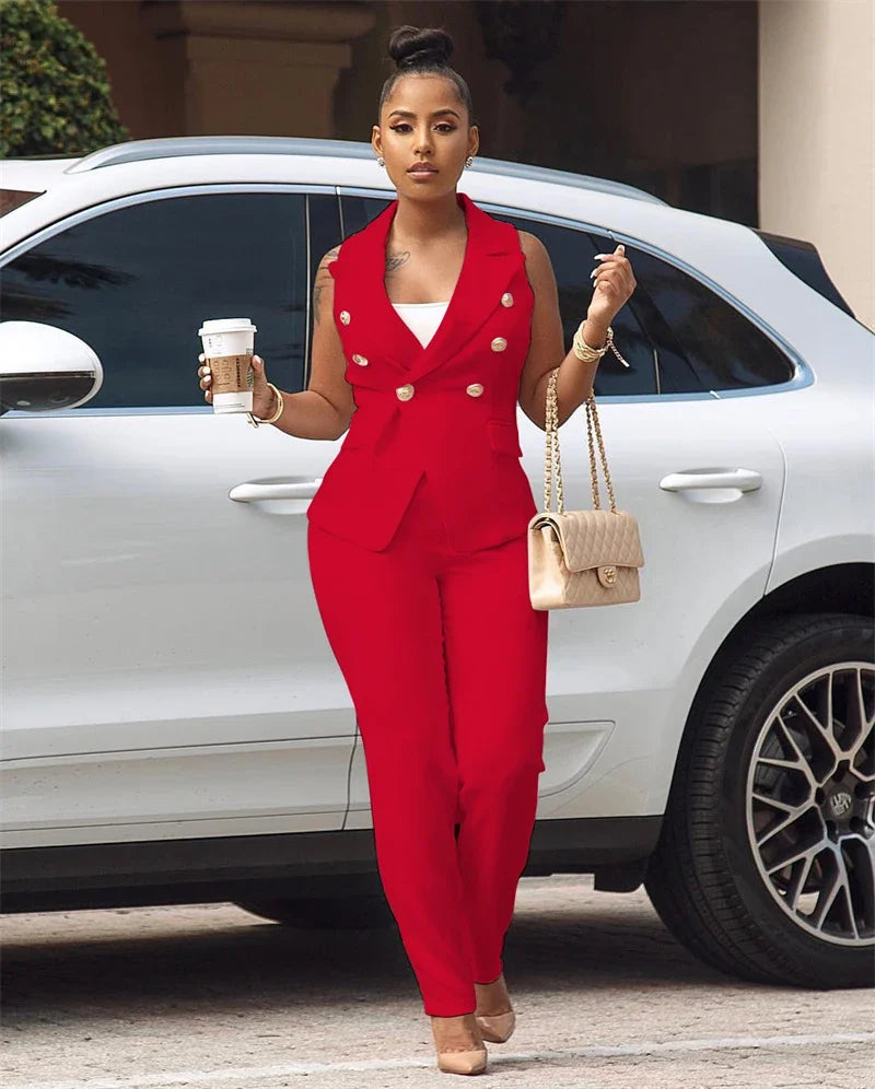AMEHE Women’s 2-Piece Office Matching Suit Set