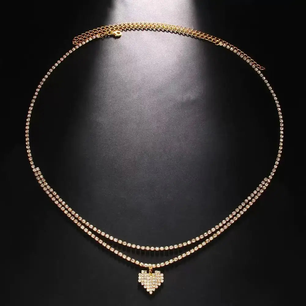 Fashion Rhinestone Body Chain Jewelry – Waist & Body Accessory
