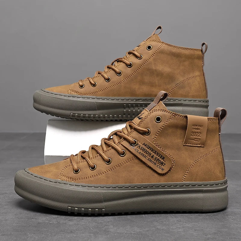 Men’s Trendy High-Top Shoes – Comfortable Business & Formal