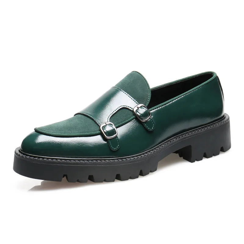 Classic Men’s Patchwork Dress Shoes – Elegant & Stylish