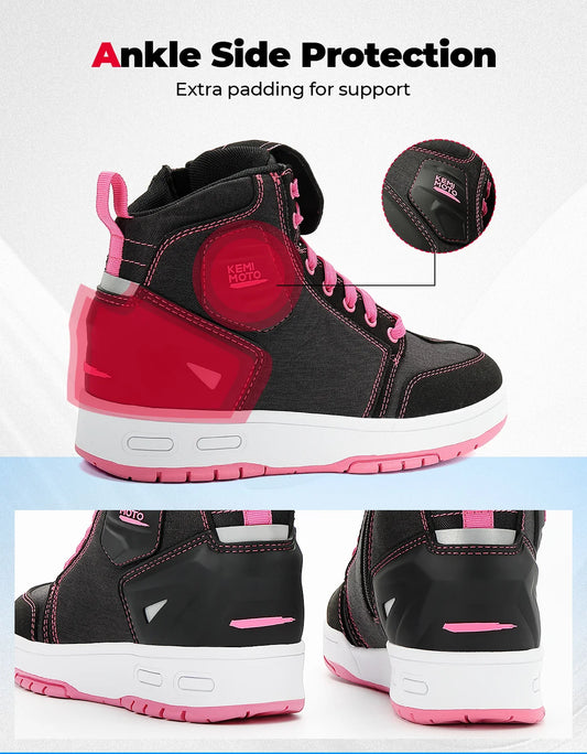 Women’s Motobike Shoes – Ankle & Toe Reinforced Safety