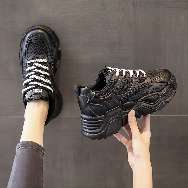 Ladies’ Designer Sports Sneakers – High Platform Footwear