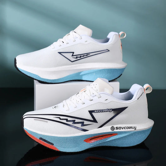Carbon Plate Running Shoes – Lightweight Breathable Marathon Sneakers for Men & Women, Athletic Non-Slip Training Shoes