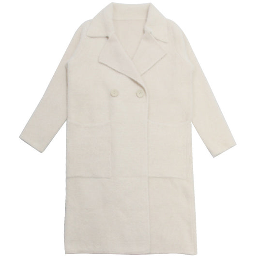 Women's Luxe Mink Velvet Mid-Length Cardigan