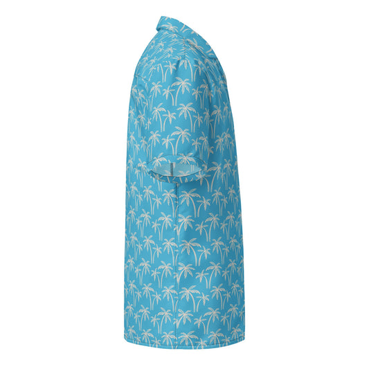 Coastal Palm Wave Men's Shirt - Summer 2024