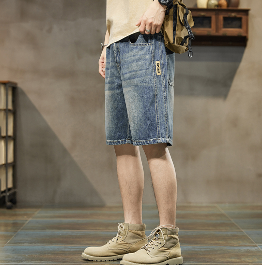 CasualFlex Denim Five-Point Shorts