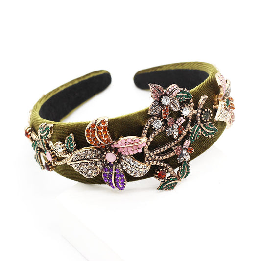 Women's Diamond Flower Headband – Elegant Crystal Floral Hair Accessory