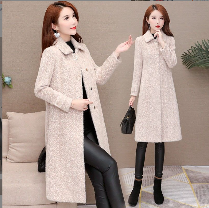 Women's Chic Mid-Length Fleece Coat