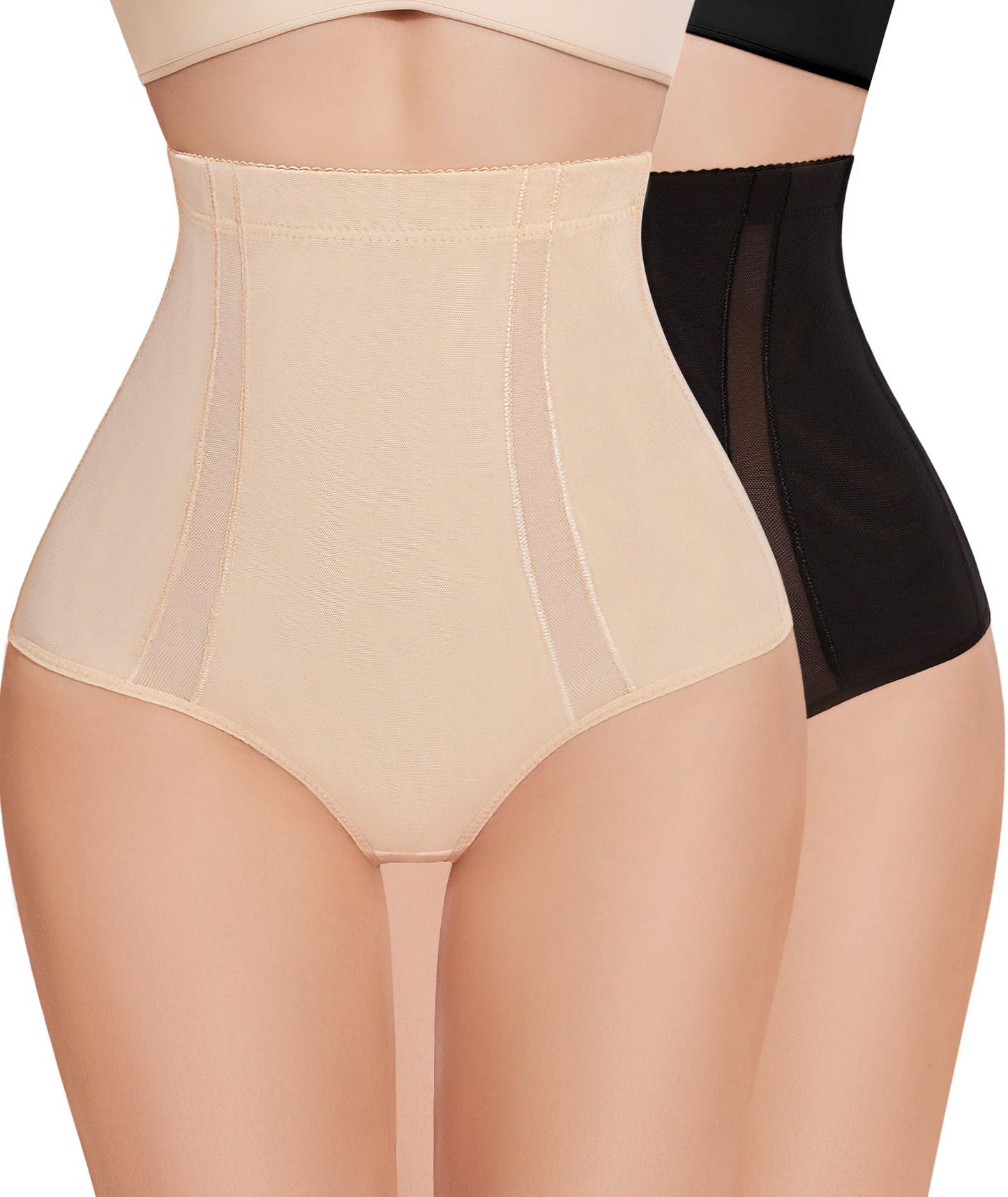 Women's High Waisted Thong Shapewear – Tummy Control Body Shaper Panties