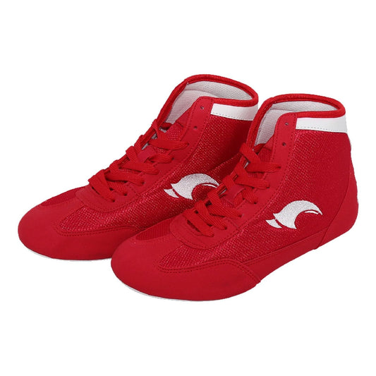 Youth High-Top Wrestling and Boxing Shoes - Kids' Red Size 12.5