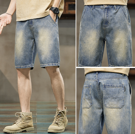 CasualFlex Denim Five-Point Shorts