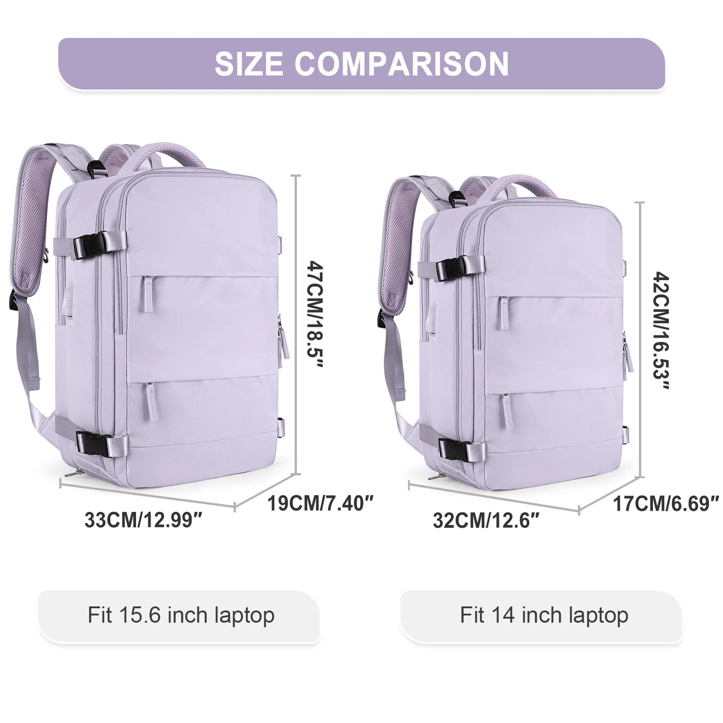 Women’s TSA-Approved Travel Laptop Backpack – Carry-On Weekender Bag