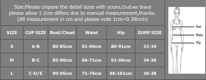AMEHE Solid Color High-Waist Push-Up Bikini Swimsuit