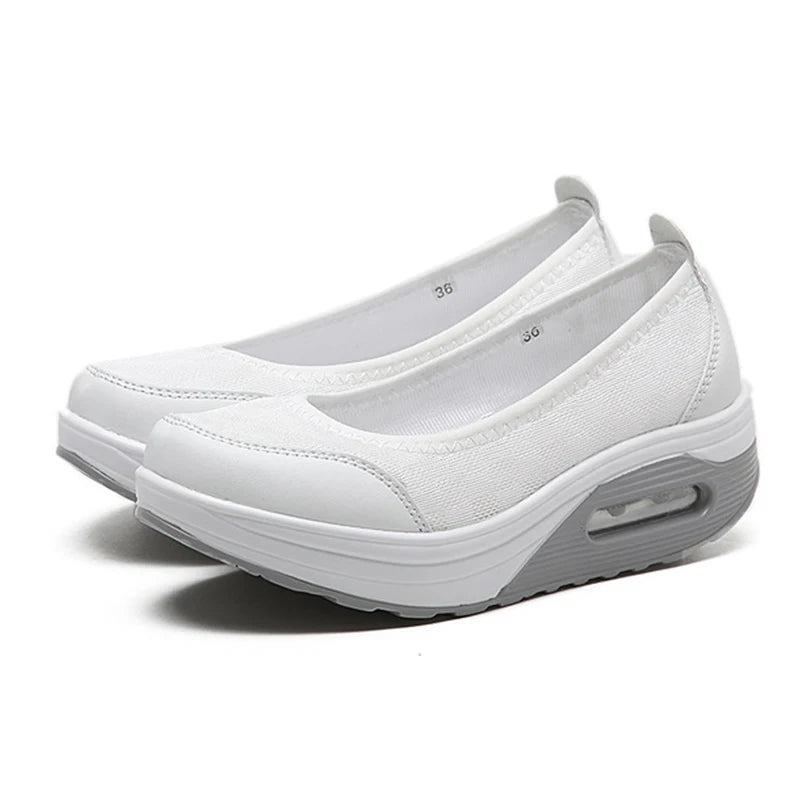 Ladies’ Wedge Platform Sneakers – Big Size Comfortable Shoes