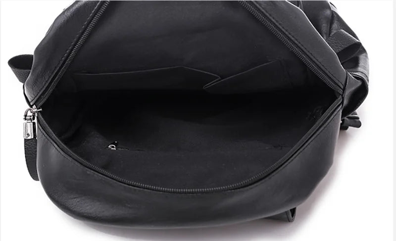 Women’s PU Leather Travel Backpack – Large Capacity