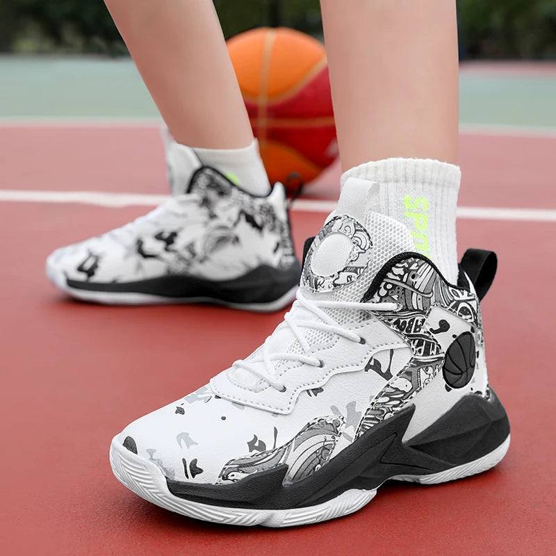 Children’s Basketball Shoes – High-Top, Anti-Slip Trainers