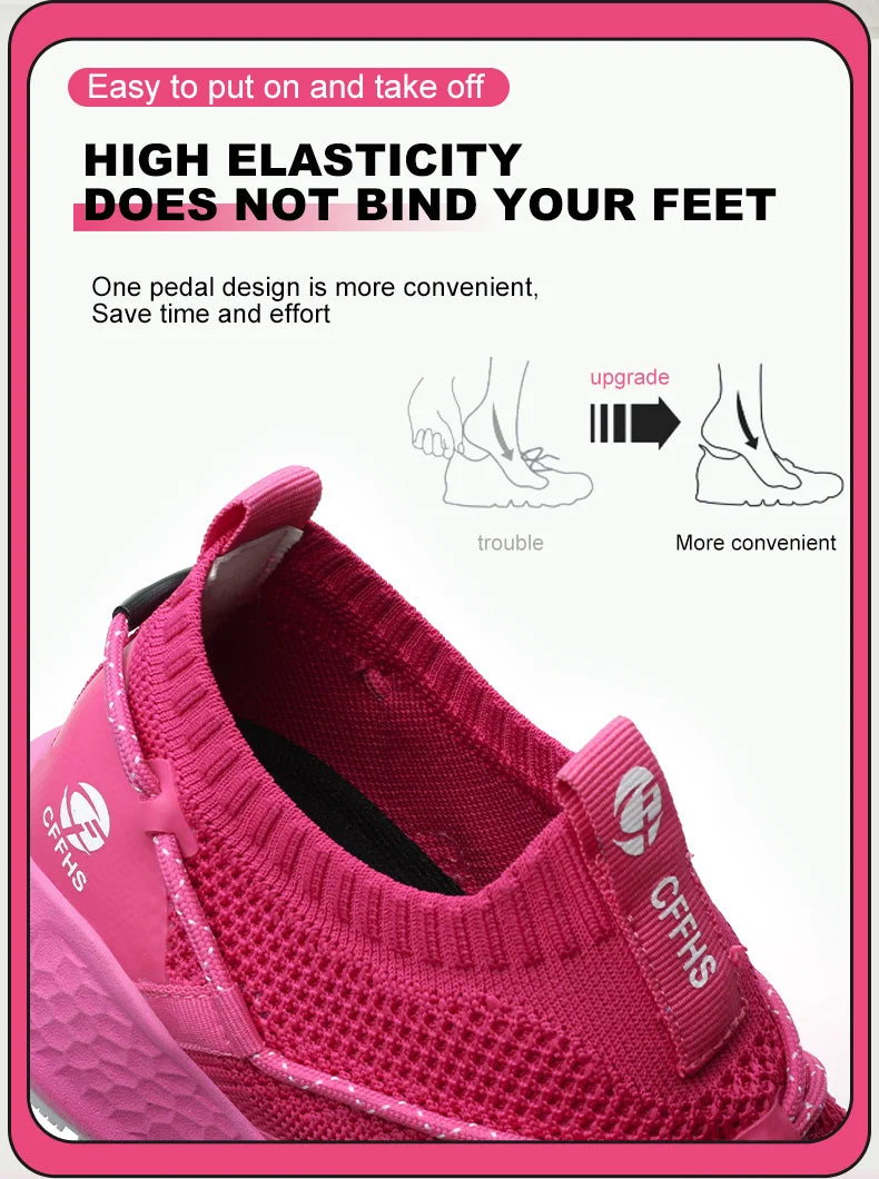 Ladies’ Safety Work Sneakers – Non-Slip, Puncture-Resistant