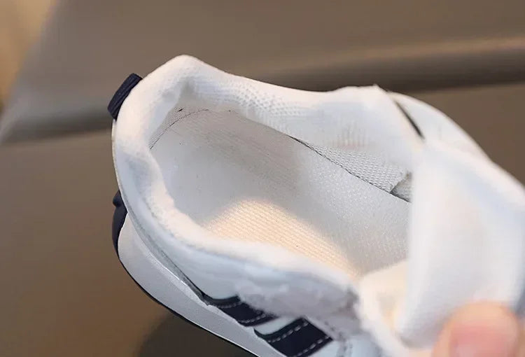 Kids’ Casual Running Shoes – Soft Sole, Hook & Loop, Breathable Sneakers