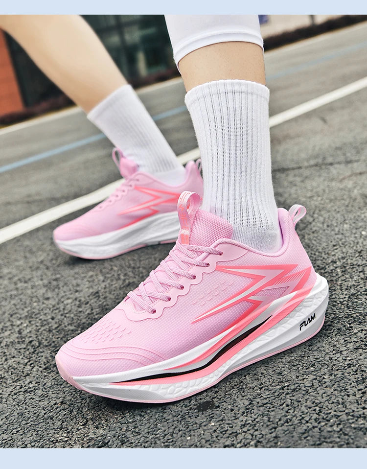 Carbon Plate Running Shoes – Marathon Athletic Sneakers for Men & Women, Lightweight Breathable Sports & Walking Shoes