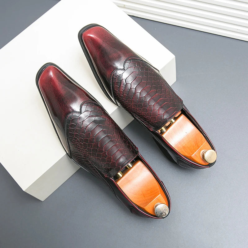 Men’s Shiny Leather Chelsea Shoes – Elegant & Versatile Footwear