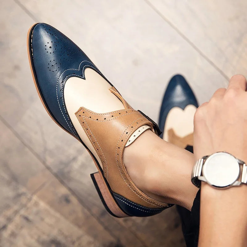 Men’s Fashion Brogue Shoes – Elegant Leather Formal Footwear