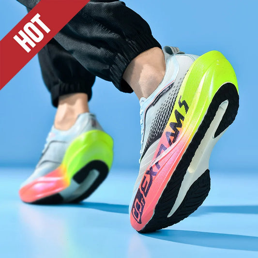 Carbon Plate Running Shoes – Lightweight Marathon Sneakers for Men & Women, Breathable Anti-Slip Athletic Sports Shoes