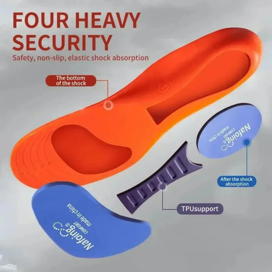 Orthopedic Sport Insoles for Shoes – Shock Absorption Breathable Deodorant Cushion Insoles for Running, Walking & Daily Comfort (Men & Women)