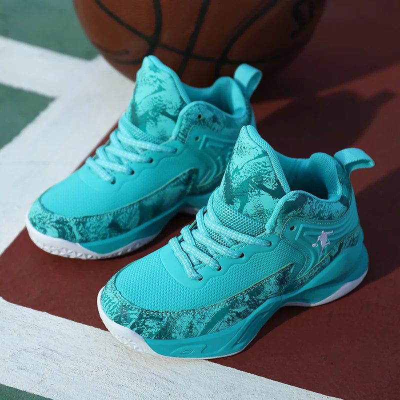Boys’ Basketball Shoes – Kids’ Sports Sneakers, Non-Slip