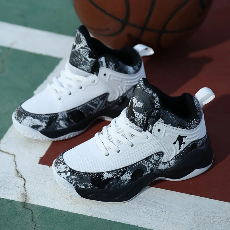 Boys’ Basketball Shoes – Kids’ Sports Sneakers, Non-Slip