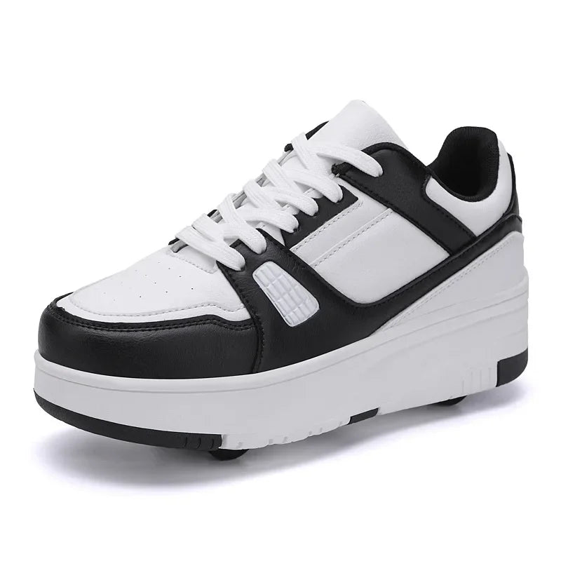 Boys & Girls 4-Wheel Skate Sneakers – Fashionable & Fun