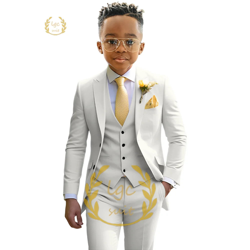 Boys’ Dress Suit – Ivory Wedding & Dinner Ceremony Outfit