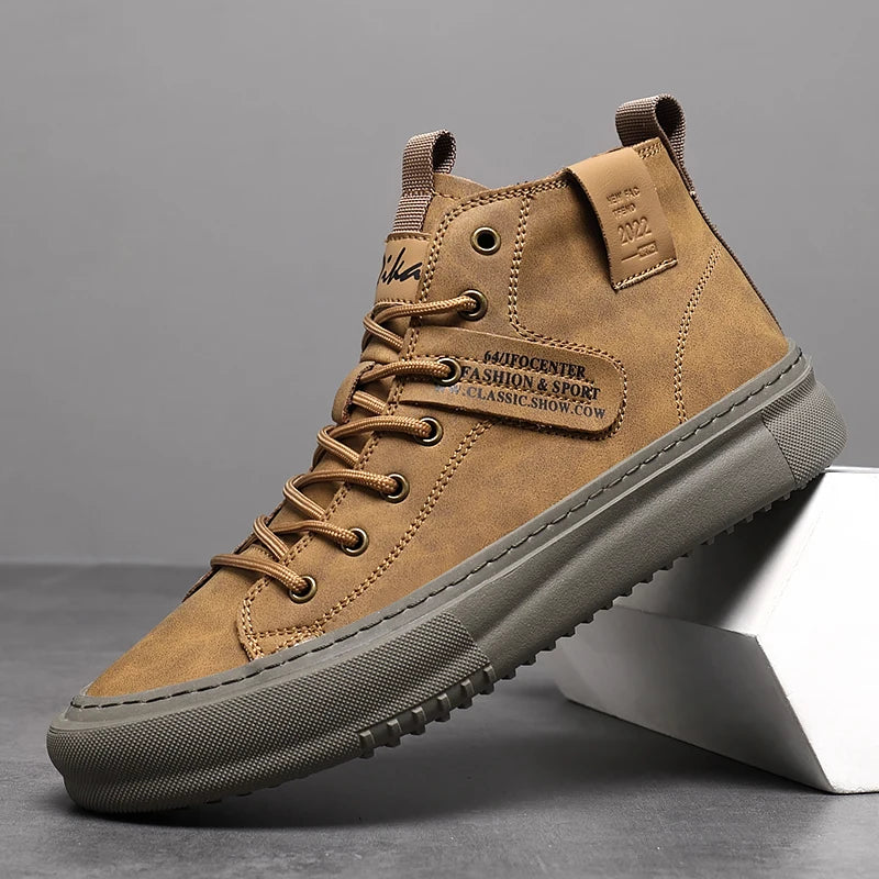 Men’s Trendy High-Top Shoes – Comfortable Business & Formal