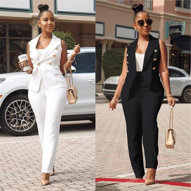 AMEHE Women’s 2-Piece Office Matching Suit Set