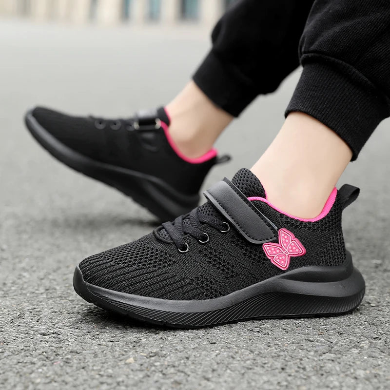 Kids’ Fashionable Mesh Running Shoes – Anti-Slip & Comfortable