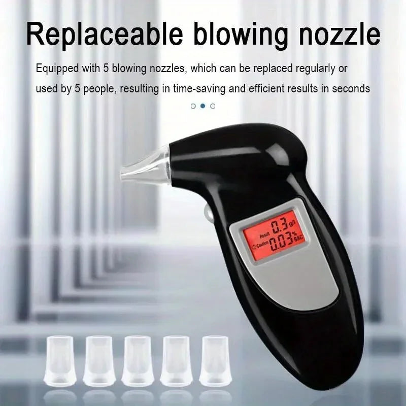 Digital Breath Alcohol Tester – Portable Blood Alcohol Content Analyzer with LCD Display