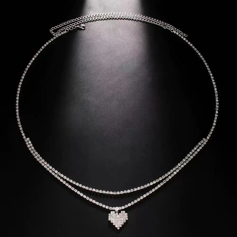 Fashion Rhinestone Body Chain Jewelry – Waist & Body Accessory
