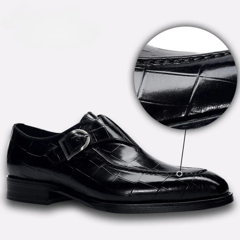 Men’s Business Oxford Shoes – Retro Carved Leather, Large Size