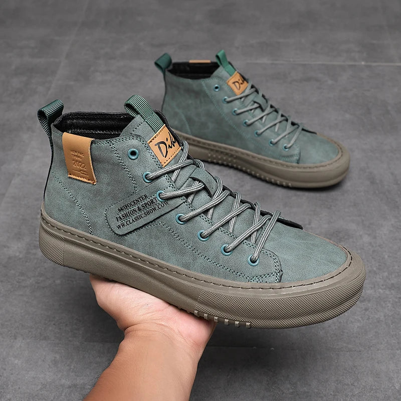 Men’s Trendy High-Top Shoes – Comfortable Business & Formal