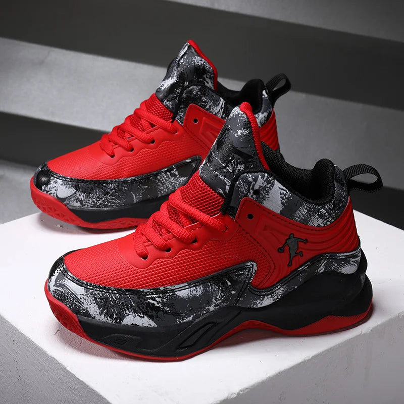 Boys’ Basketball Shoes – Kids’ Sports Sneakers, Non-Slip