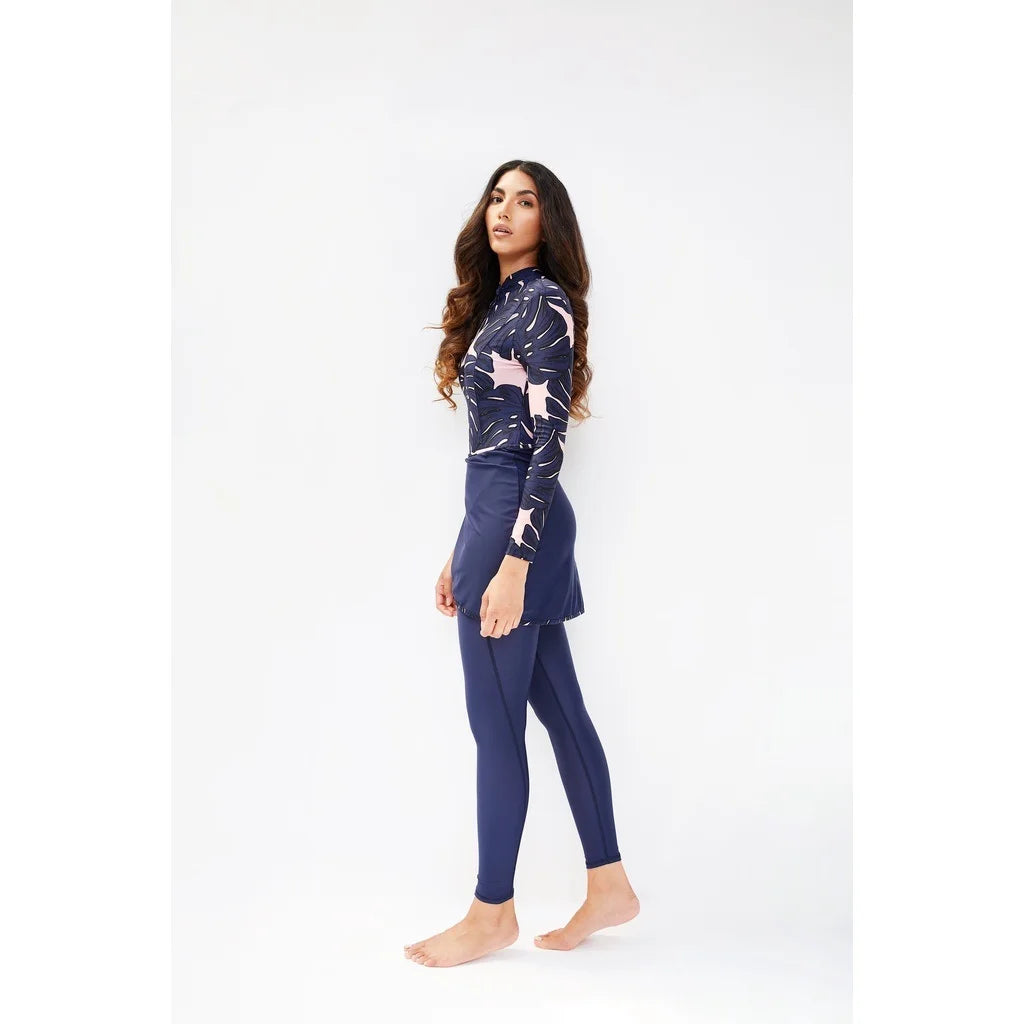 AMEHE Women's Modest Long-Sleeve Burkini Swimwear with Hijab