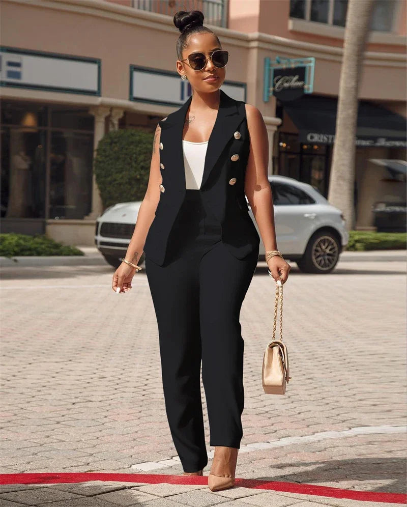 AMEHE Women’s 2-Piece Office Matching Suit Set