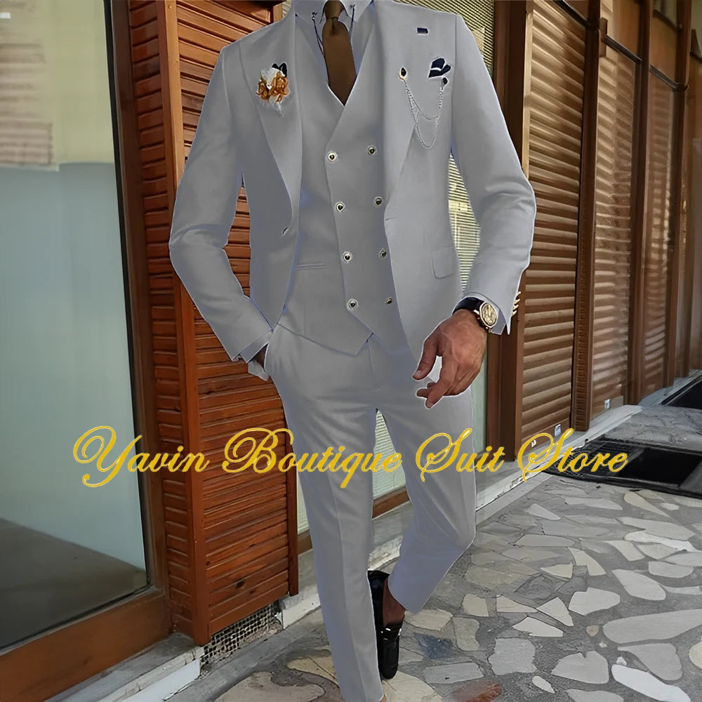 AMEHE Men’s Luxury 3-Piece Suit