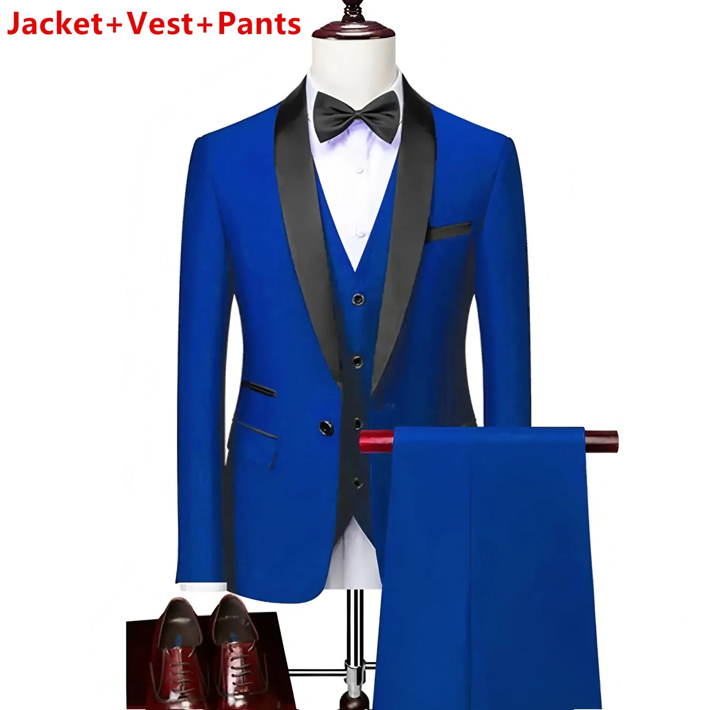 AMEHE Men’s Luxury 3-Piece Business & Formal Suit