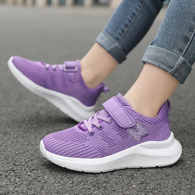 Kids’ Fashionable Mesh Running Shoes – Anti-Slip & Comfortable
