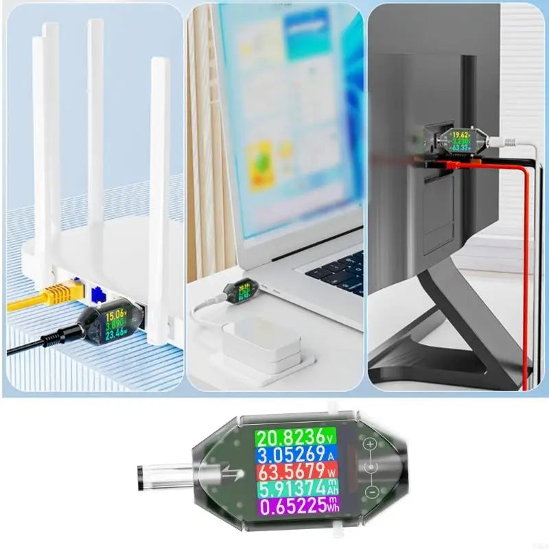 Digital Battery Tester Meter – Real-Time Current & Power Monitor with Rotatable Color Display