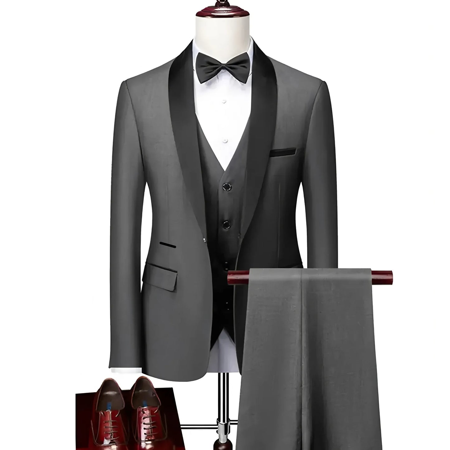 AMEHE Men’s Luxury 3-Piece Business & Formal Suit
